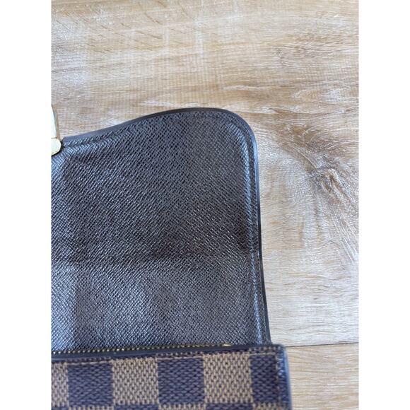 Authenticated Louis Vuitton Damier Ebene Sistina Long Wallet As Is - Picture 13 of 16